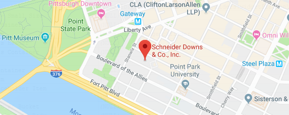 Map of Pittsburgh Office